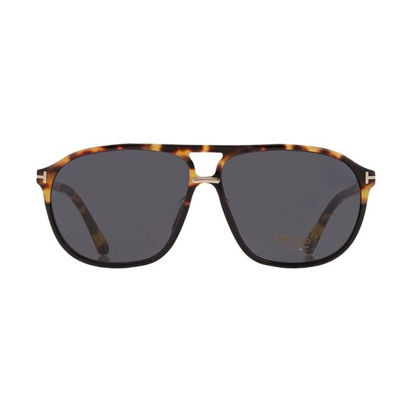 NEW TOM FORD MEN HAVANA AVIATOR SUNGLASSES - Picture 2 of 3